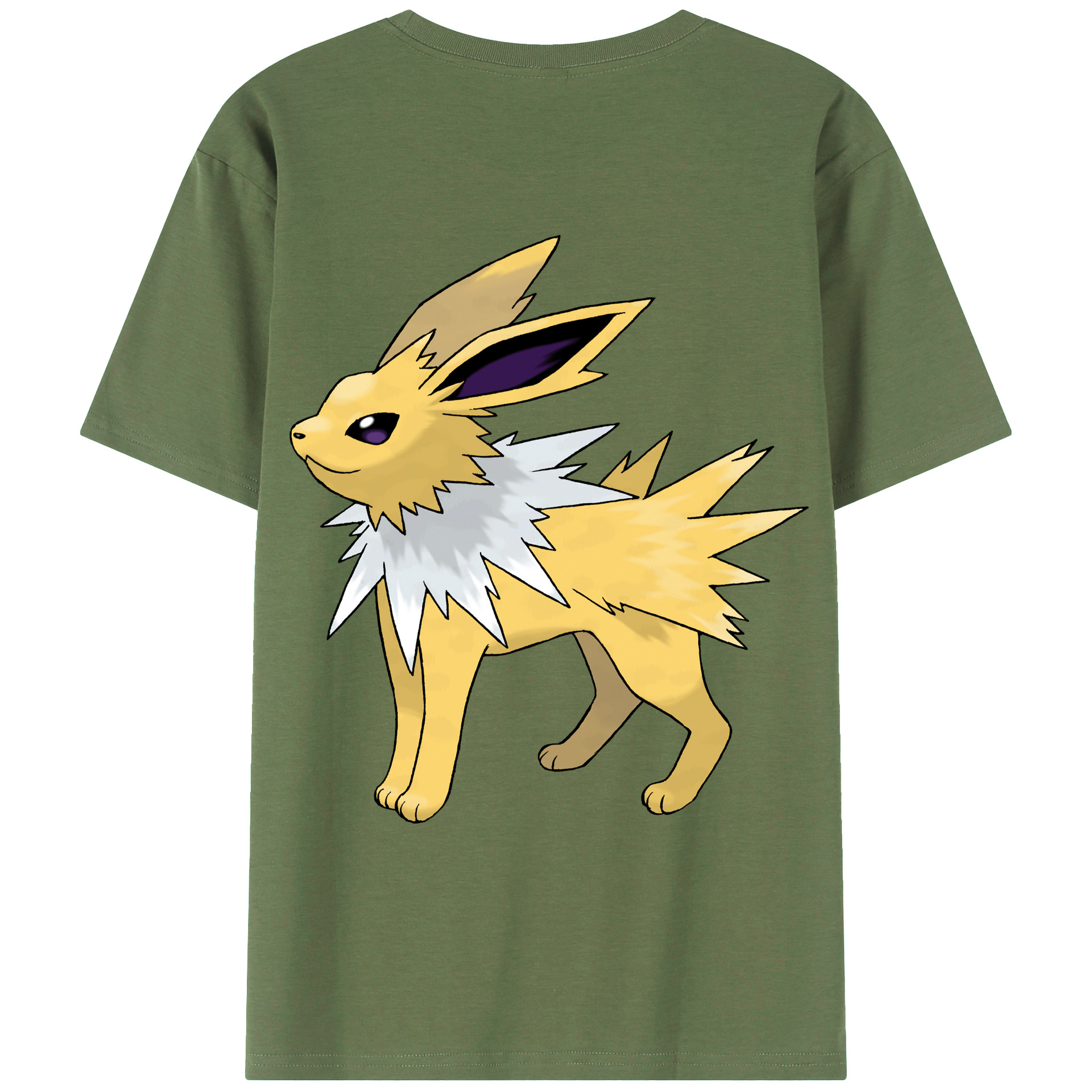 （画像用） ポケットモンスター Pokémon 綿100％ メンズ半袖Tシャツ（バックプリント） 通気性
